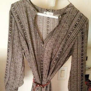 Blouse with rope belt